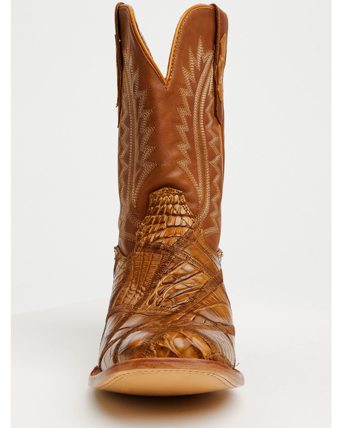 Image #4 - Cody James Men's Exotic American Alligator Western Boots - Broad Square Toe, Tan, hi-res
