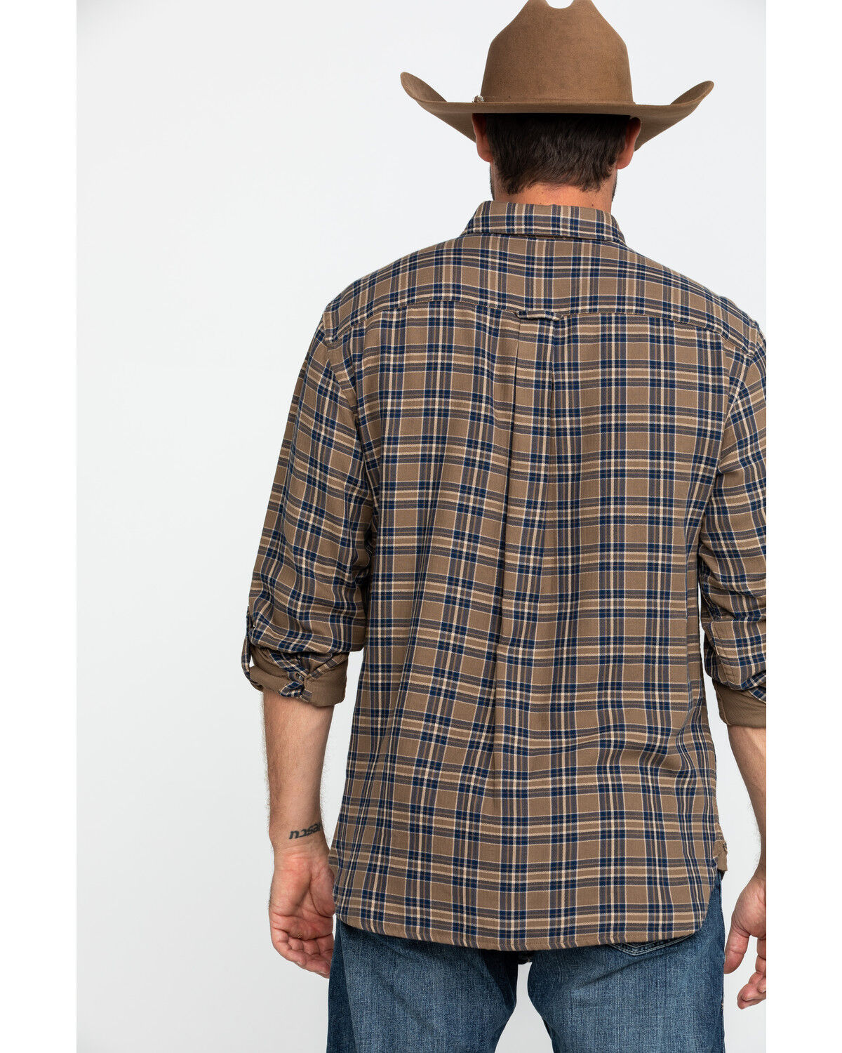Image #5 - Pendleton Men's Tan Fairbanks Plaid Button Long Sleeve Western Shirt, Tan, hi-res