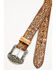 Image #2 - Hooey Women's Original Embossed Floral Filigree Western Belt, Brown, hi-res