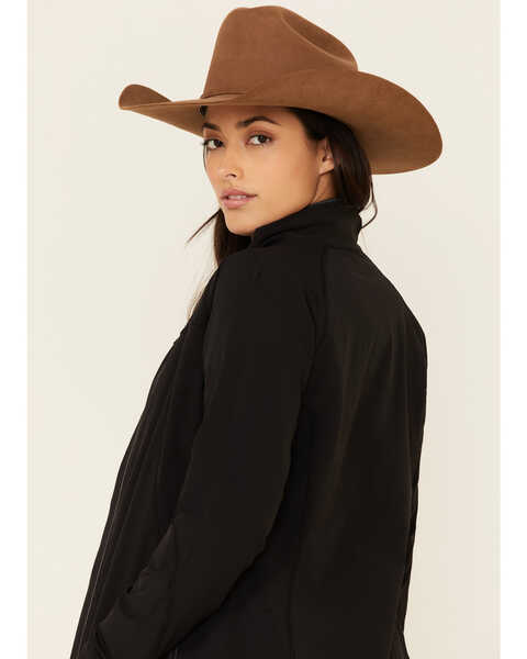 Image #5 - Ariat Women's Black Agile Logo Zip-Up Softshell Jacket , Black, hi-res