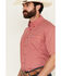 Image #2 - Cinch Men's Geo Print Short Sleeve Button-Down Western Shirt, Red, hi-res