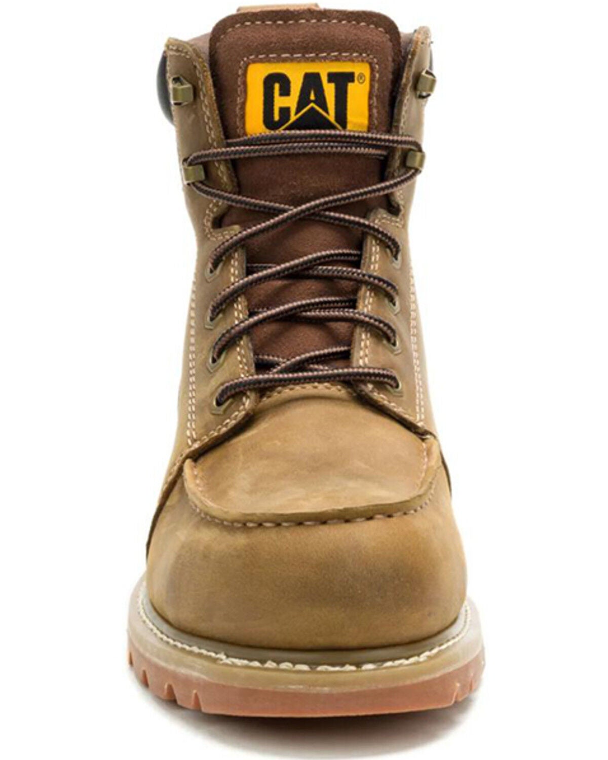 Image #4 - Caterpillar Men's Second Shift Grader Moc Work Boots - Steel Toe, Wheat, hi-res