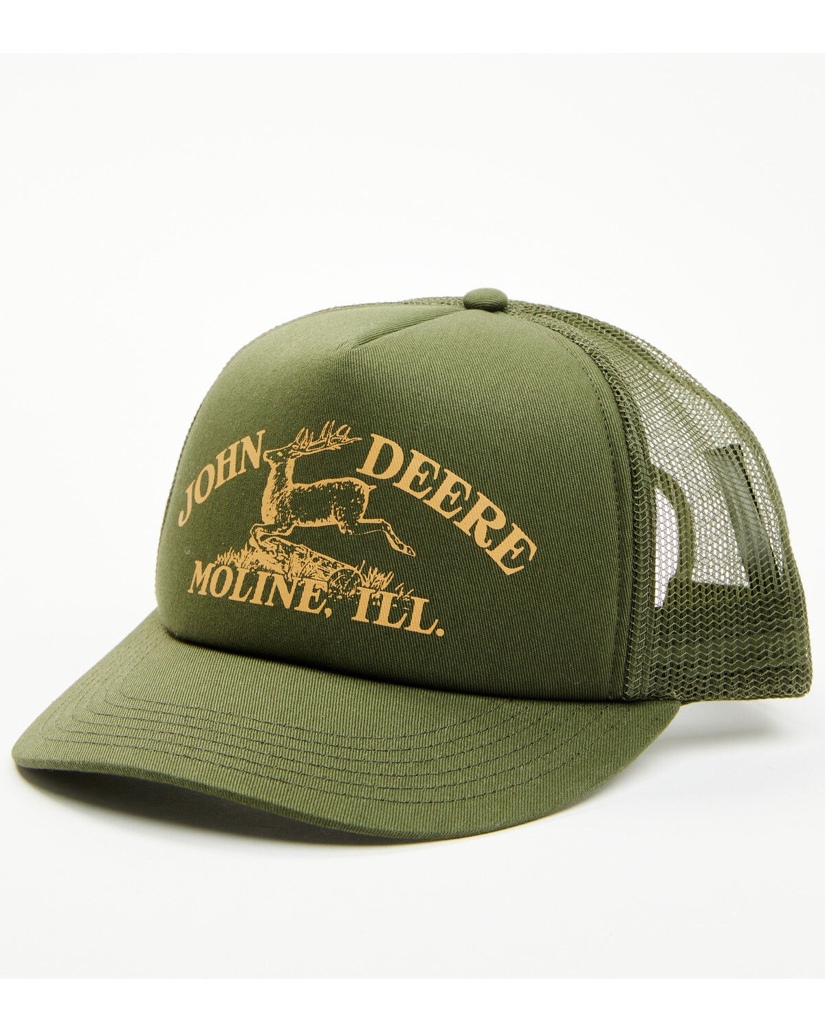 Image #1 - John Deere Men's Logo Ball Cap, Olive, hi-res