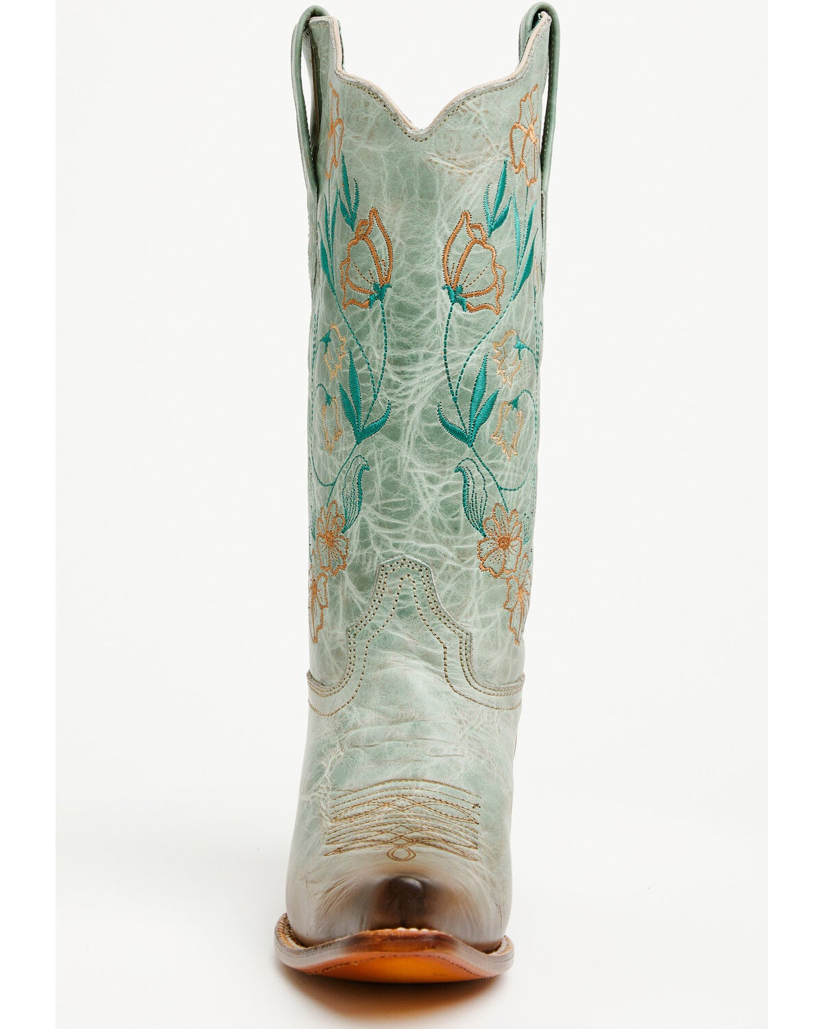 Image #4 - Corral Women's Floral Embroidered Tall Western Boots - Snit Toe, Mint, hi-res