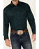 Roper Men's Amarillo Collection Solid Long Sleeve Western Shirt, Hunter Green, hi-res
