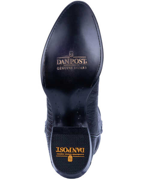 Image #7 - Dan Post Men's Winston Lizard Western Boots - Medium Toe, Black, hi-res