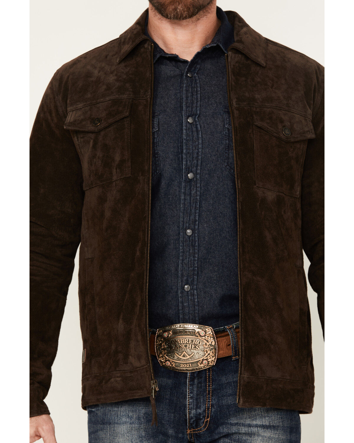 Image #3 - Cody James Men's Suede Hermitage Cromwell 2.0 Jacket, Dark Brown, hi-res