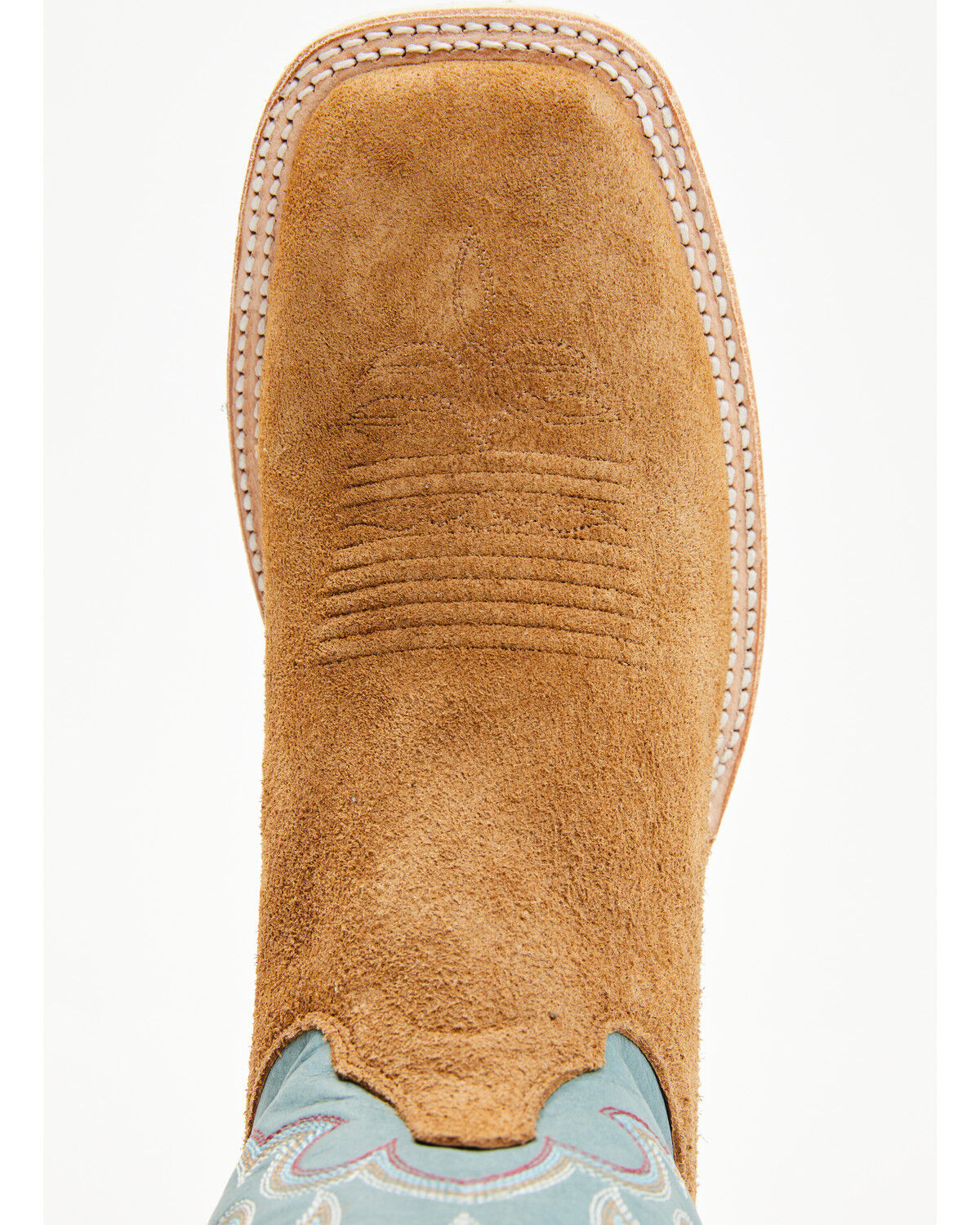Image #6 - Justin Men's Alamo Roughout Western Boots - Broad Square Toe, Tan, hi-res