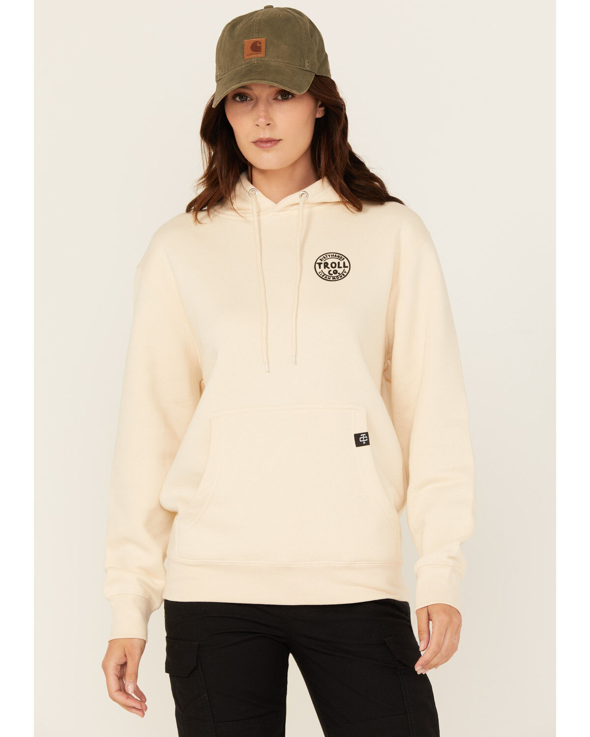 Image #2 - Troll Co Women's Can't Be Tamed Graphic Hoodie, Cream, hi-res