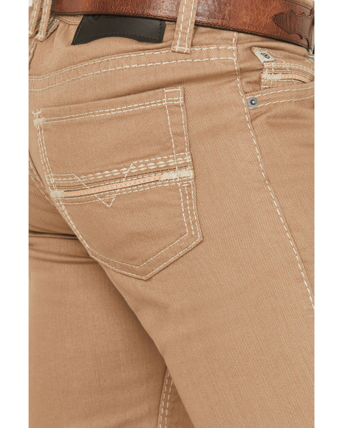 Image #4 - Rock & Roll Denim Men's Revolver Slim Straight Reflex Khaki Jeans, Khaki, hi-res