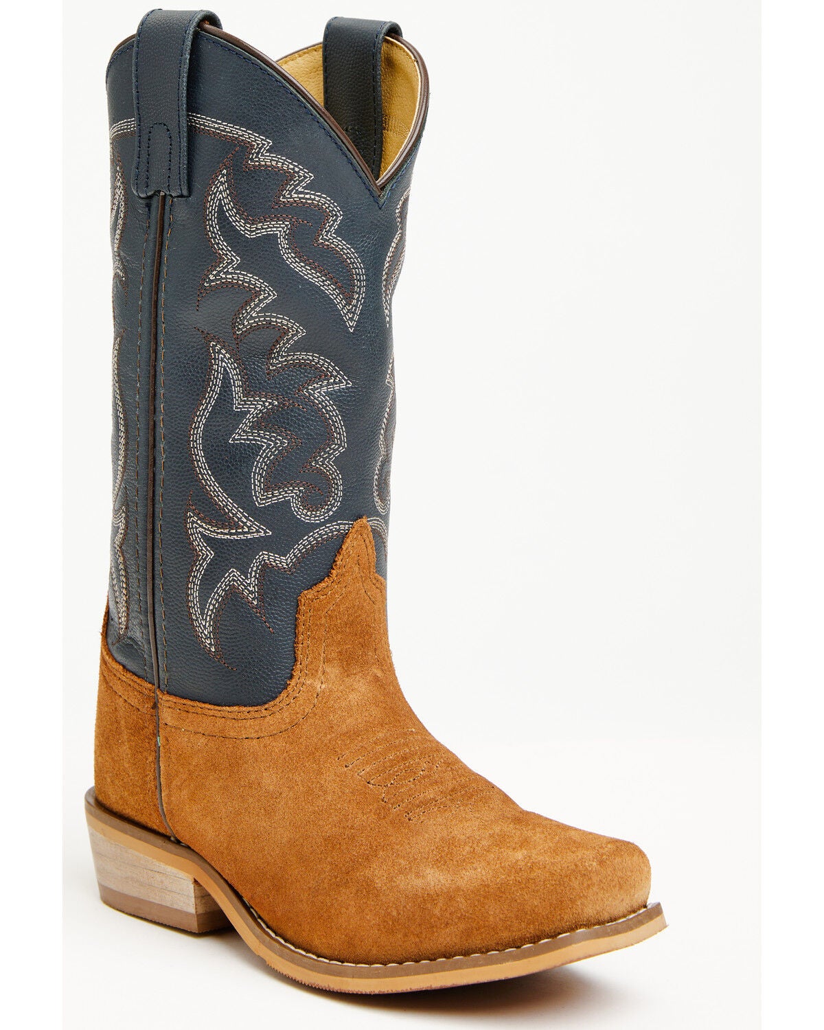 Cody James Boys' Jace Western Boots - Square Toe, Blue, hi-res