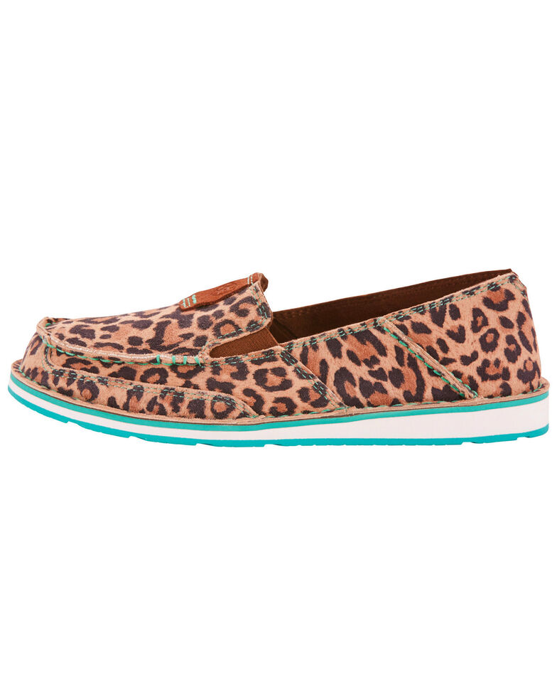 Ariat Women's Cheetah Print Cruiser Slip On Shoes - Moc Toe, Cheetah, hi-res