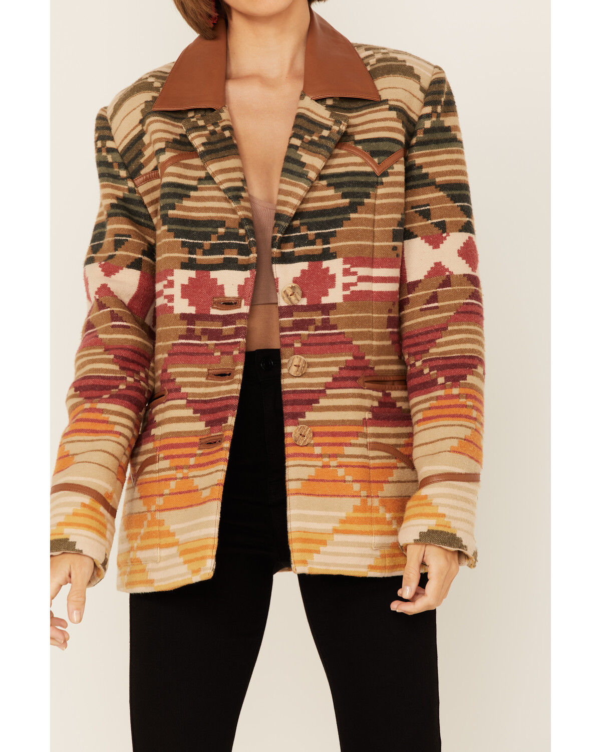 Image #3 - Double D Ranch Women's Serape Embroidered Blanket Blazer, Multi, hi-res