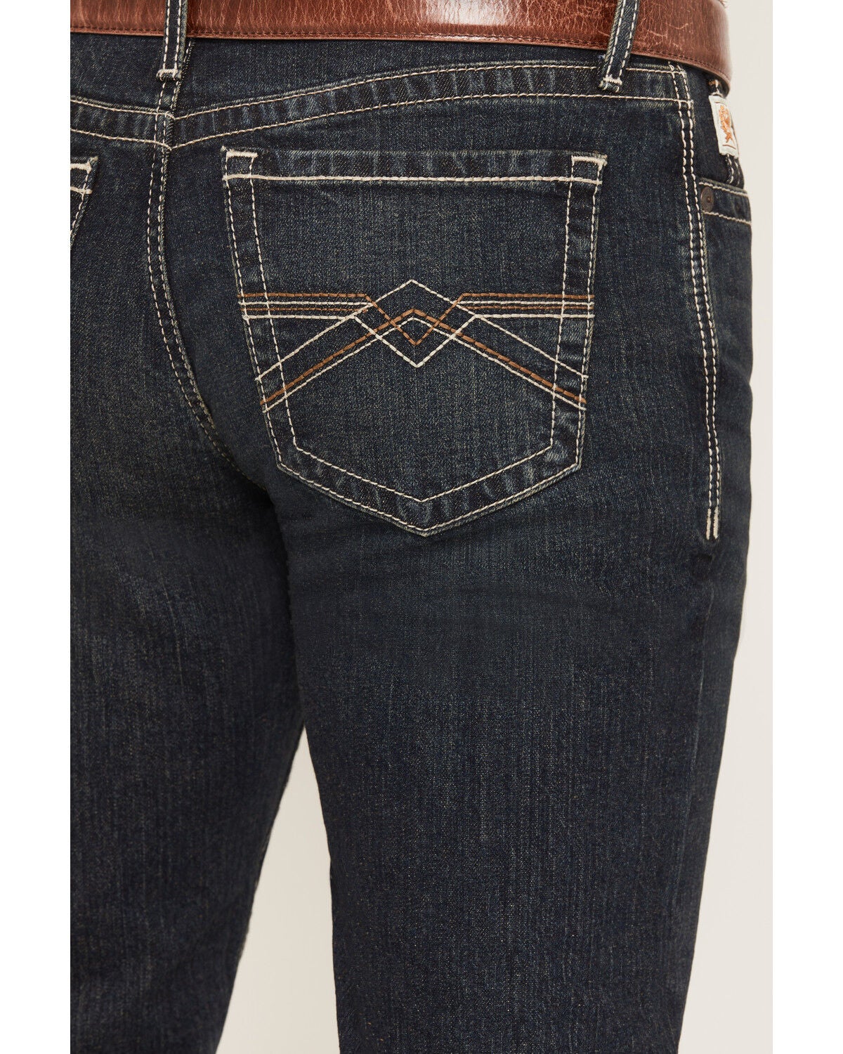 Image #4 - Cinch Men's Dark Wash Slim Bootcut Performance Stretch Denim Jeans, Dark Wash, hi-res