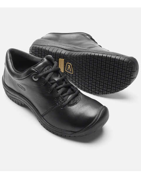 Image #3 - Keen Women's PTC Oxford Work Shoes - Round Toe, Black, hi-res