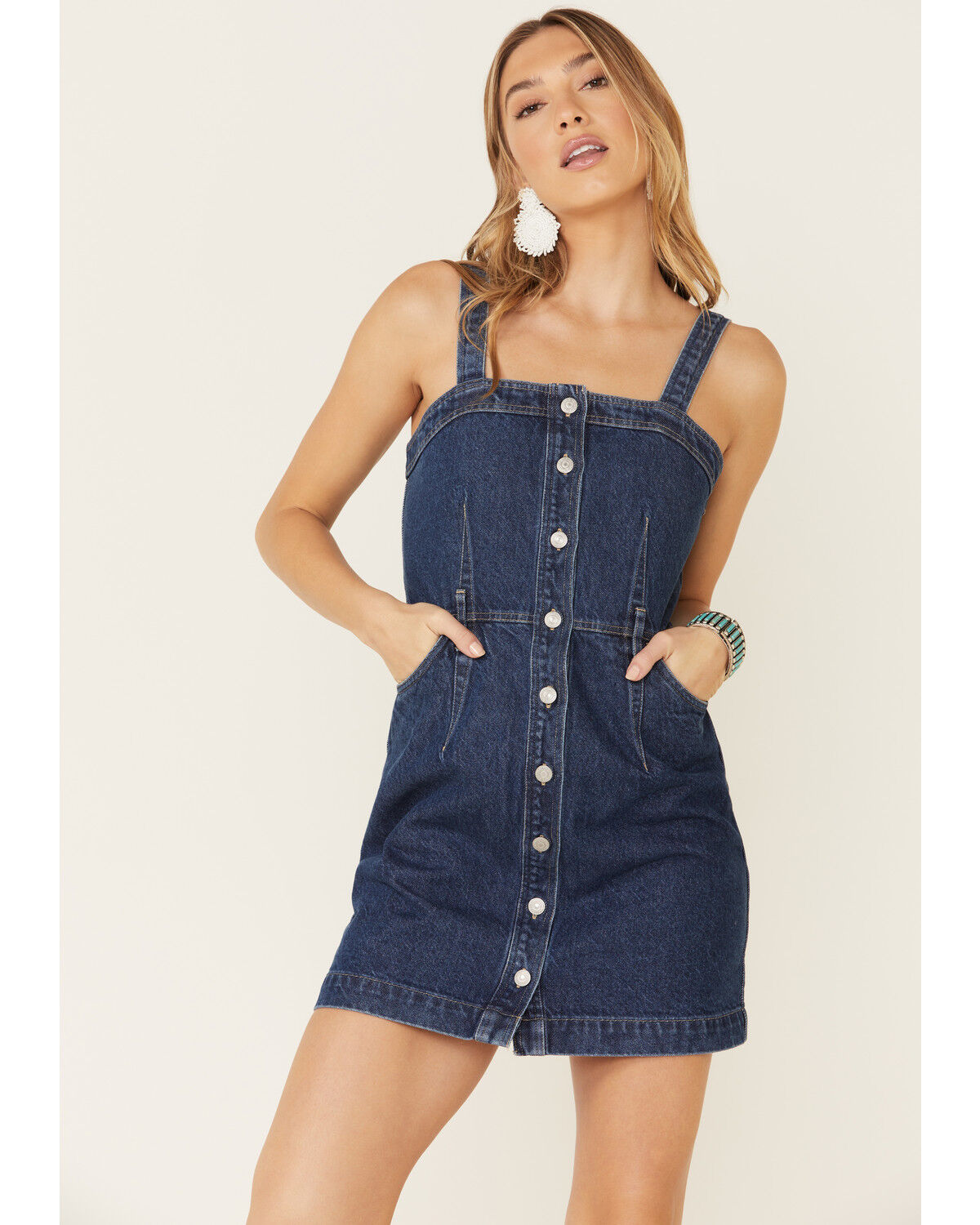 Levi's women's denim dress clearance