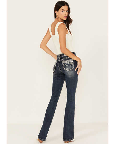 Image #1 - Grace in LA Women's Medium Wash Mid Rise Stretch Bootcut Jeans , Medium Wash, hi-res