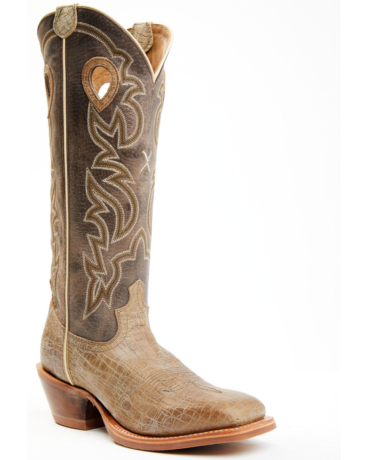 Image #1 - Twisted X Men's Buckaroo Western Boots - Broad Square Toe, Brown, hi-res