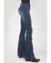 Image #2 - Stetson Women's 921 Medium Wash High Rise Yoke Flare Jean, Blue, hi-res