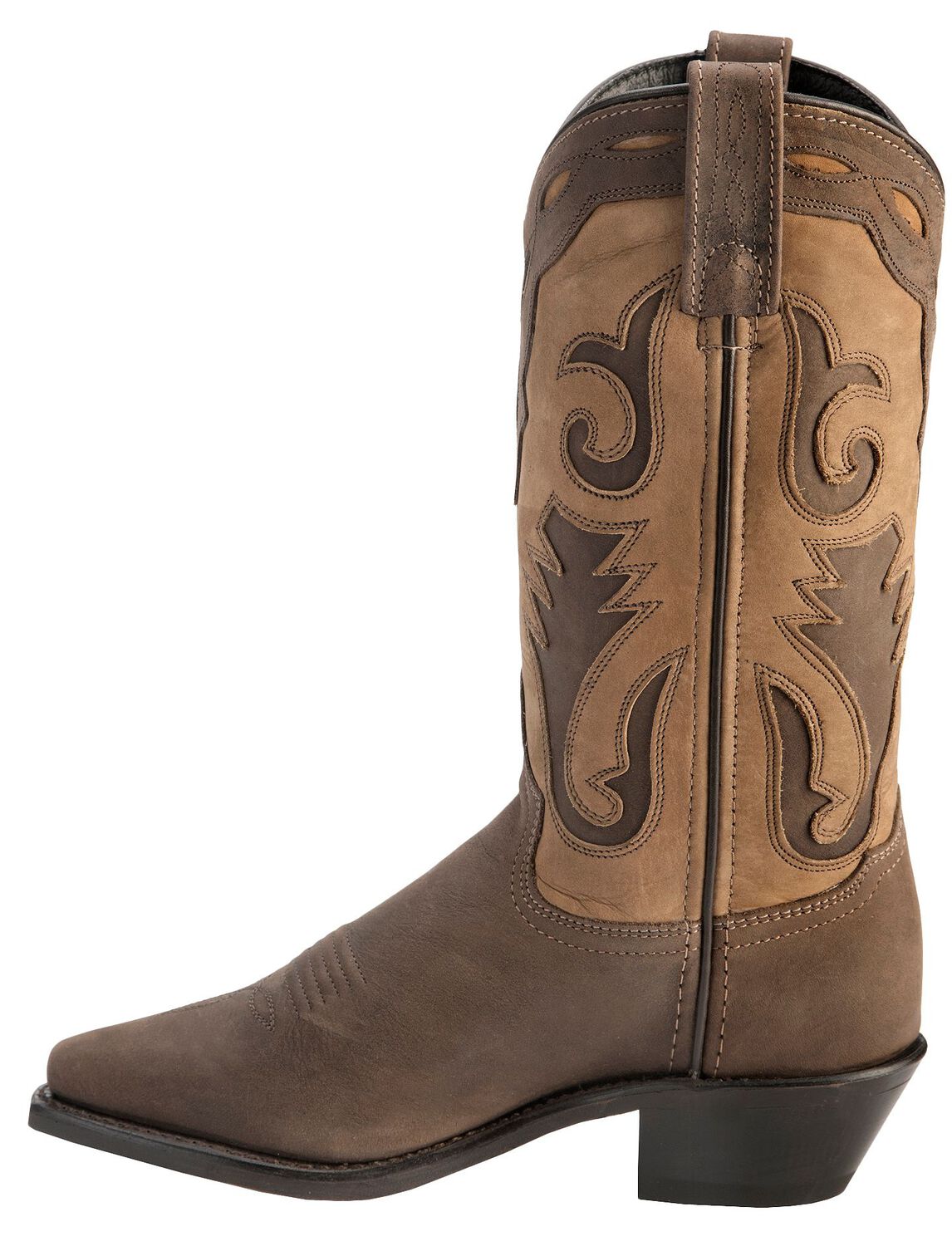 Image #3 - Abilene Women's Sage Inlay Western Boots - Round Toe, Distressed, hi-res