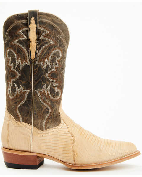 Image #2 - Dan Post Men's Exotic Teju Lizard Western Boots - Medium Toe, Sand, hi-res