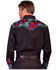 Image #2 - Scully Men's Vibrant Floral Embroidered Retro Long Sleeve Western Shirt, Dark Blue, hi-res