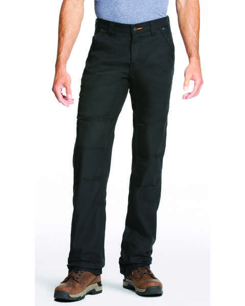 Image #2 - Ariat Men's Rebar M4 Stretch Canvas Utility Straight Pants , Black, hi-res