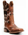 Image #1 - Dan Post Women's Athena Floral Embroidered Western Performance Boots - Broad Square Toe, Tan, hi-res