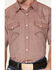 Image #3 - Cody James Men's Flock Solid Pearl Snap Western Shirt, Burgundy, hi-res