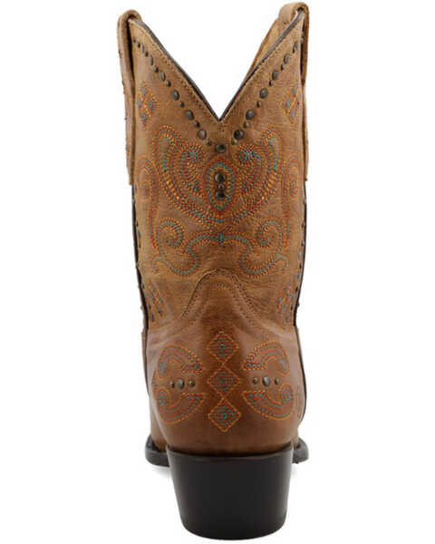 Image #5 - Black Star Women's CellSole Studded Leather Western Boots - Snip Toe , Brown, hi-res