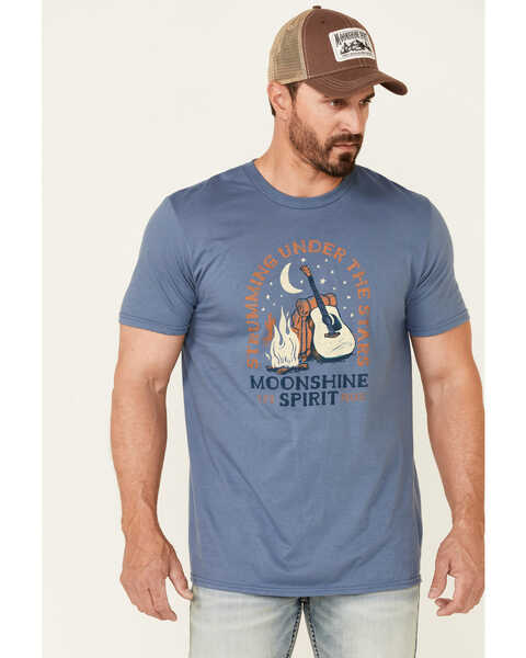 Image #1 - Moonshine Spirit Men's Navy Strummin Under Stars Graphic Short Sleeve T-Shirt , , hi-res