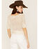 Image #4 - Sadie & Sage Women's Crochet Bestia Peplum Top, Natural, hi-res