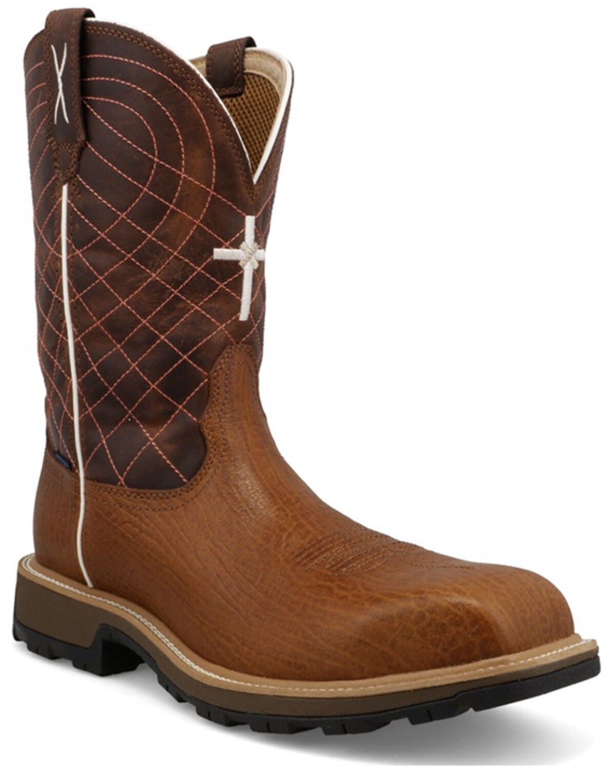 Twisted X Men's 11" UltraLite X&trade; Work Boots - Composite Toe, Brown, hi-res