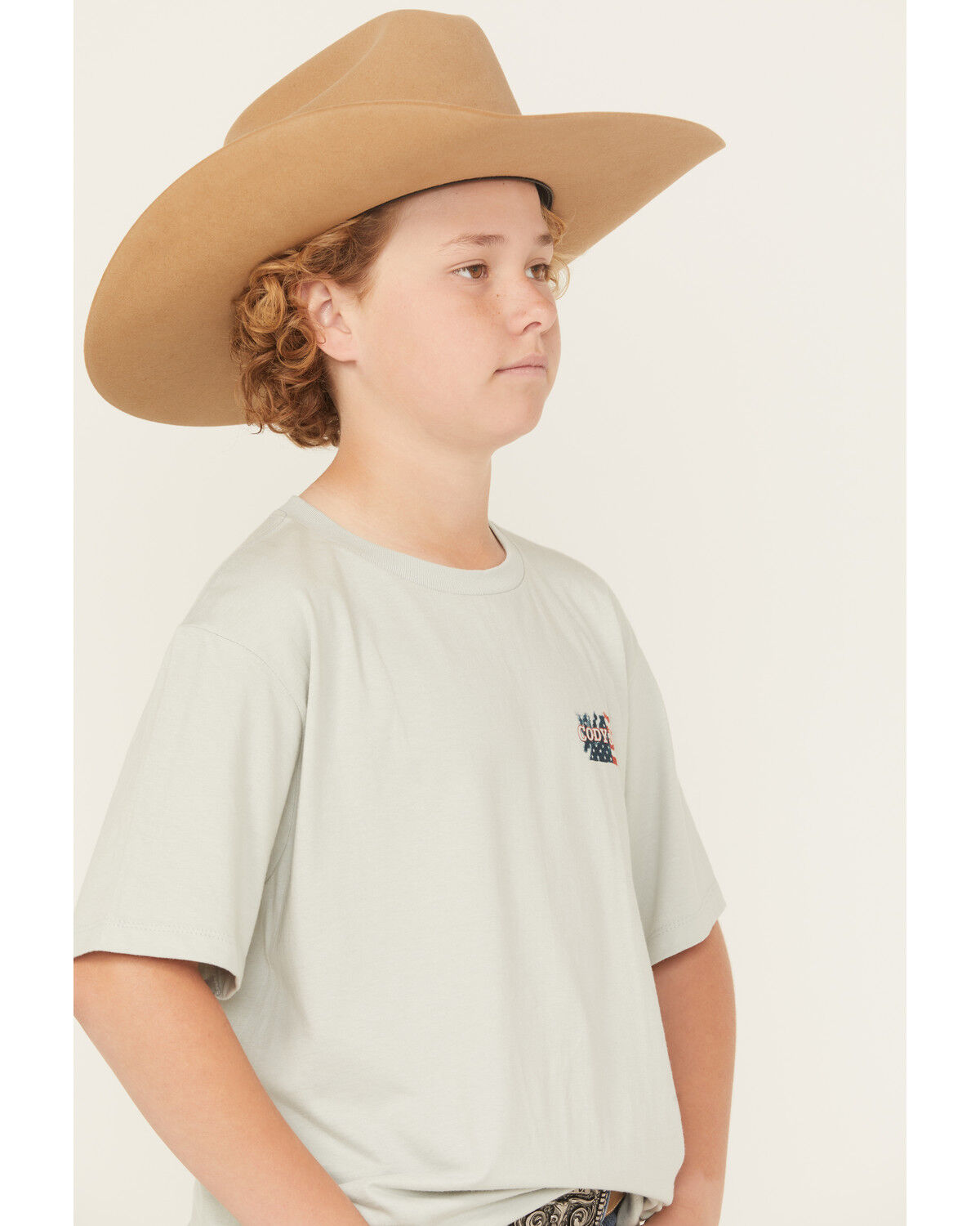 Image #3 - Cody James Boys' Rugged Flag Short Sleeve T-Shirt, Silver, hi-res