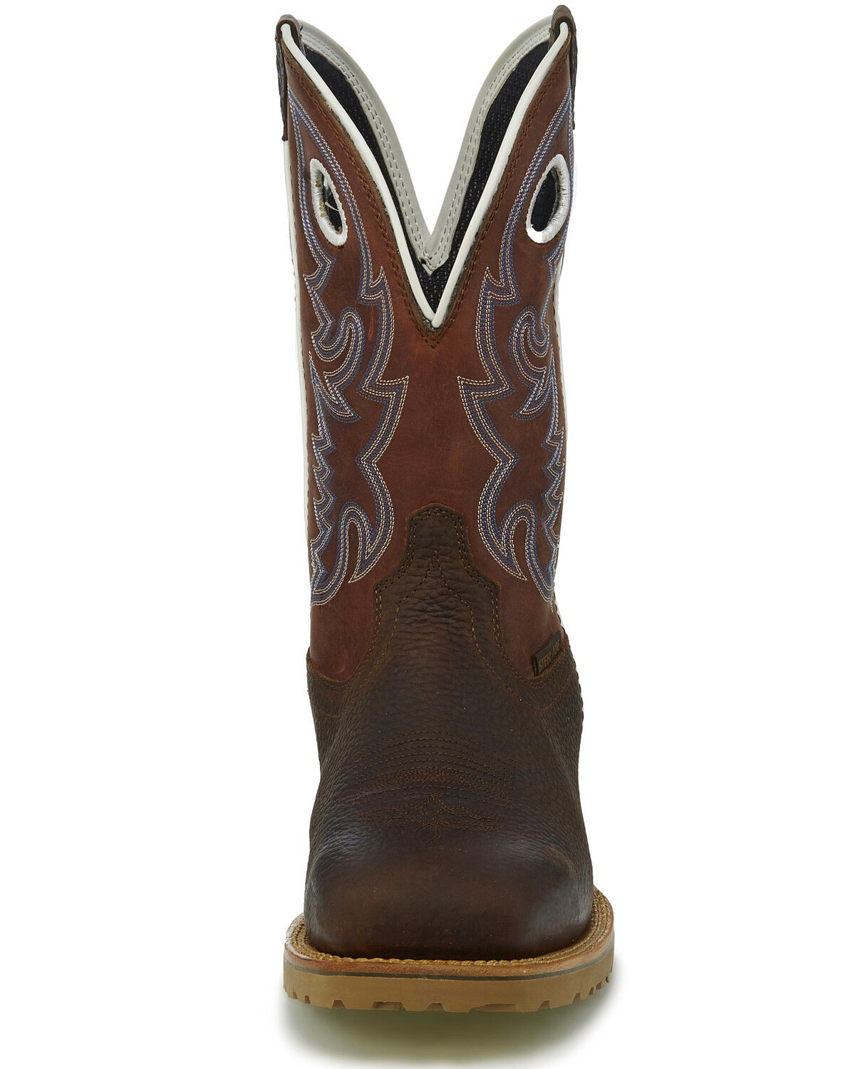 Image #4 - Justin Men's Marshal Western Work Boots - Steel Toe, , hi-res
