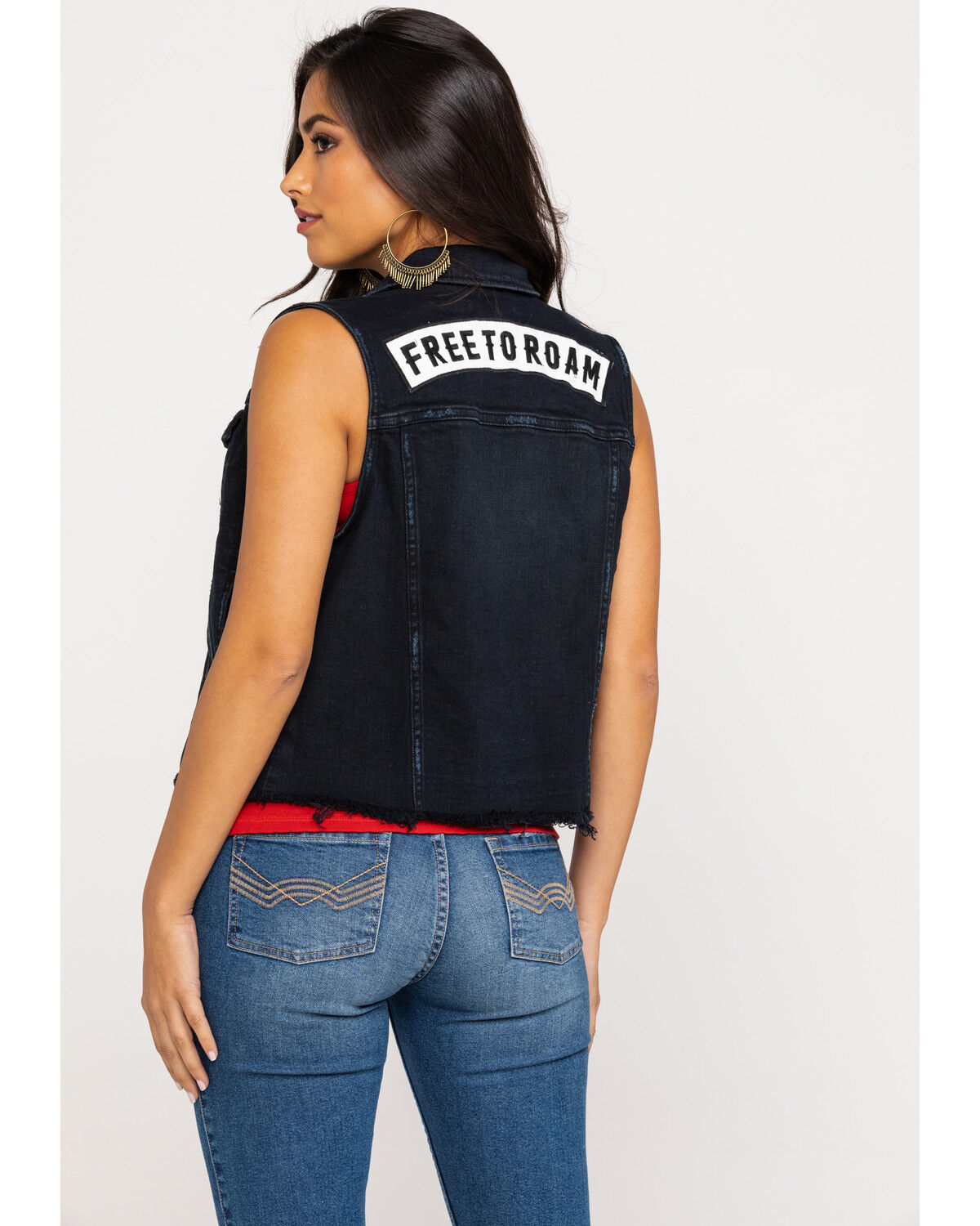 black denim vest women
