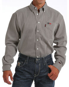 Cinch Men's FR WRX Long Sleeve Work Shirt , Tan, hi-res
