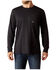 Image #2 - Ariat Men's Rebar Workman Chrome Skull Long Sleeve T-Shirt, Black, hi-res