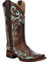 Circle G Women's Honey Embroidered Cowgirl Boots - Square Toe, Honey, hi-res