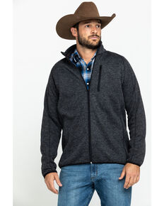 Stetson Men's Charcoal Fuzzy Bonded Sweater , Grey, hi-res