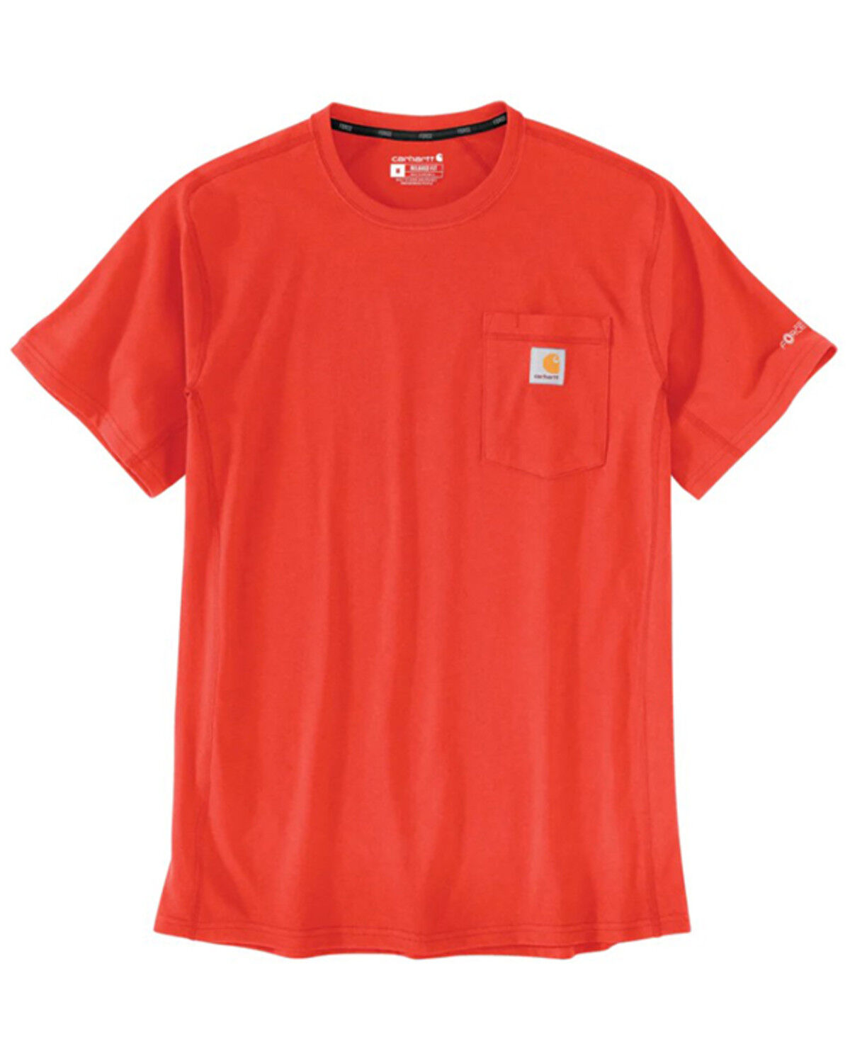 Image #1 - Carhartt Men's Force Relaxed Midweight Logo Pocket Work T-Shirt - Tall, , hi-res