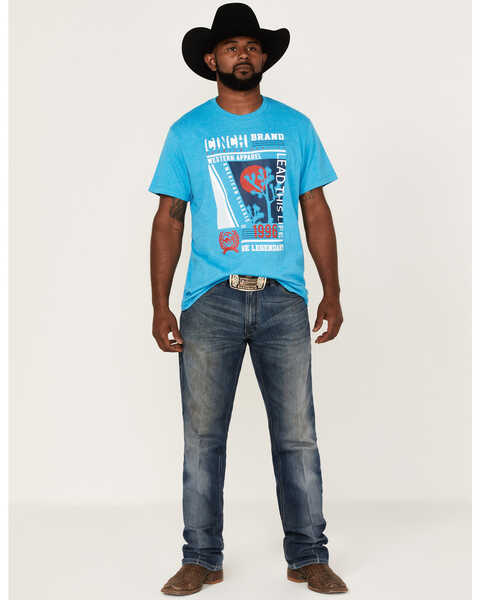 Image #2 - Cinch Men's Lead This Life Desert Night Graphic Short Sleeve T-Shirt , Blue, hi-res