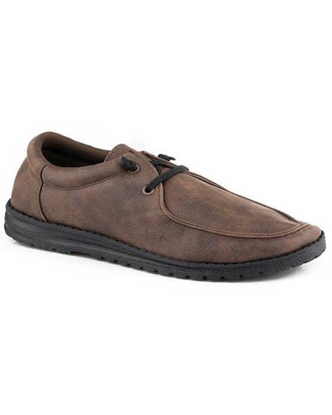 Image #1 - Roper Men's Hang Loose Casual Shoes - Moc Toe , Brown, hi-res