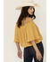 Image #4 - Band Of The Free Women's Solid Short Sleeve Off The Shoulder Blouse, Gold, hi-res