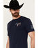 Image #2 - Buckwear Men's Bronco Surf Trip Short Sleeve Graphic T-Shirt, Navy, hi-res