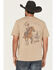 Image #1 - Wrangler Men's Long Live Cowboys Short Sleeve Graphic T-Shirt, Sand, hi-res