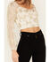 Image #3 - Sadie & Sage Women's Cham Afterglow Metallic Floral Print Crop Top, Off White, hi-res