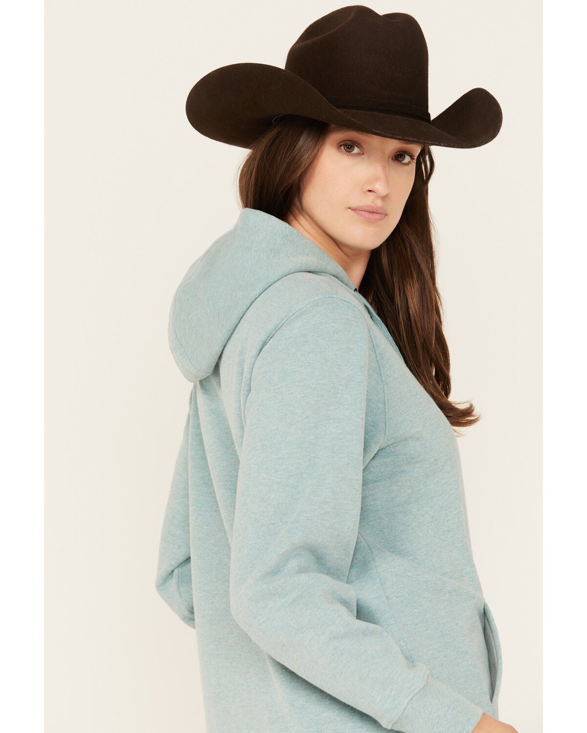 Image #4 - Ariat Women's Boot Barn Exclusive Cow Print Embroidered Logo Hoodie, , hi-res