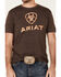 Ariat Men's Liberty USA Digi Camo Logo Short Sleeve T-Shirt , Brown, hi-res