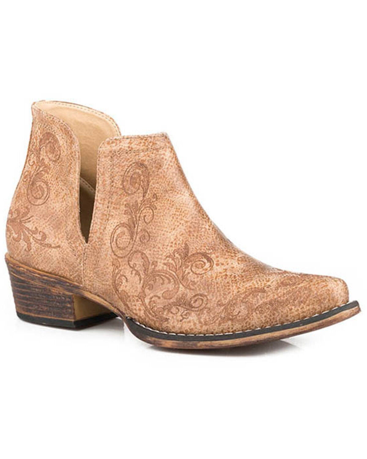 Image #1 - Roper Women's Ava Western Booties - Snip Toe, , hi-res